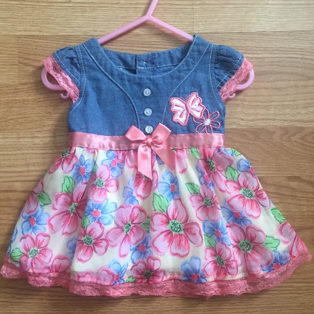 12 month girl spring floral dress